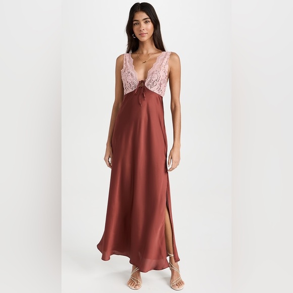 Free People Pink and Rust Maxi Dress - Picture 2 of 4